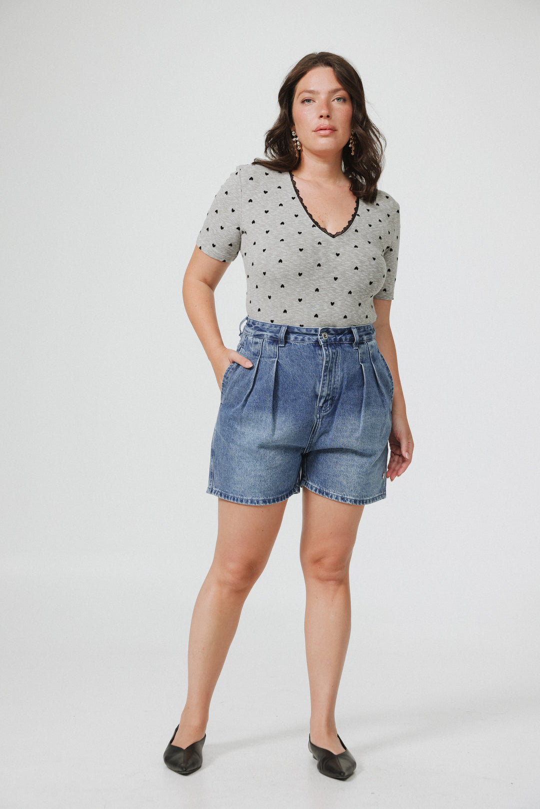 People Grey Bodysuit