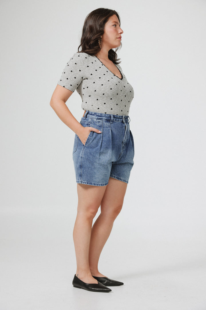 People Grey Bodysuit