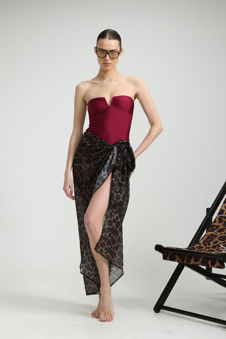Fluid Leopad Maxi Wrap Skirt