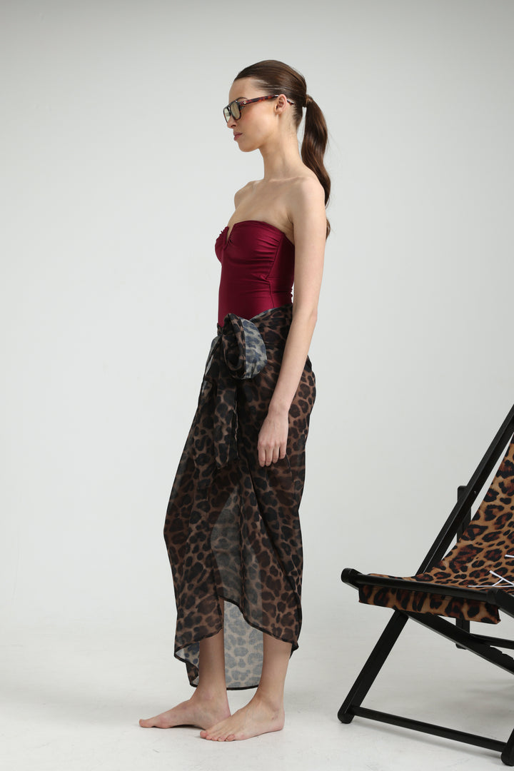 Fluid Leopad Maxi Wrap Skirt