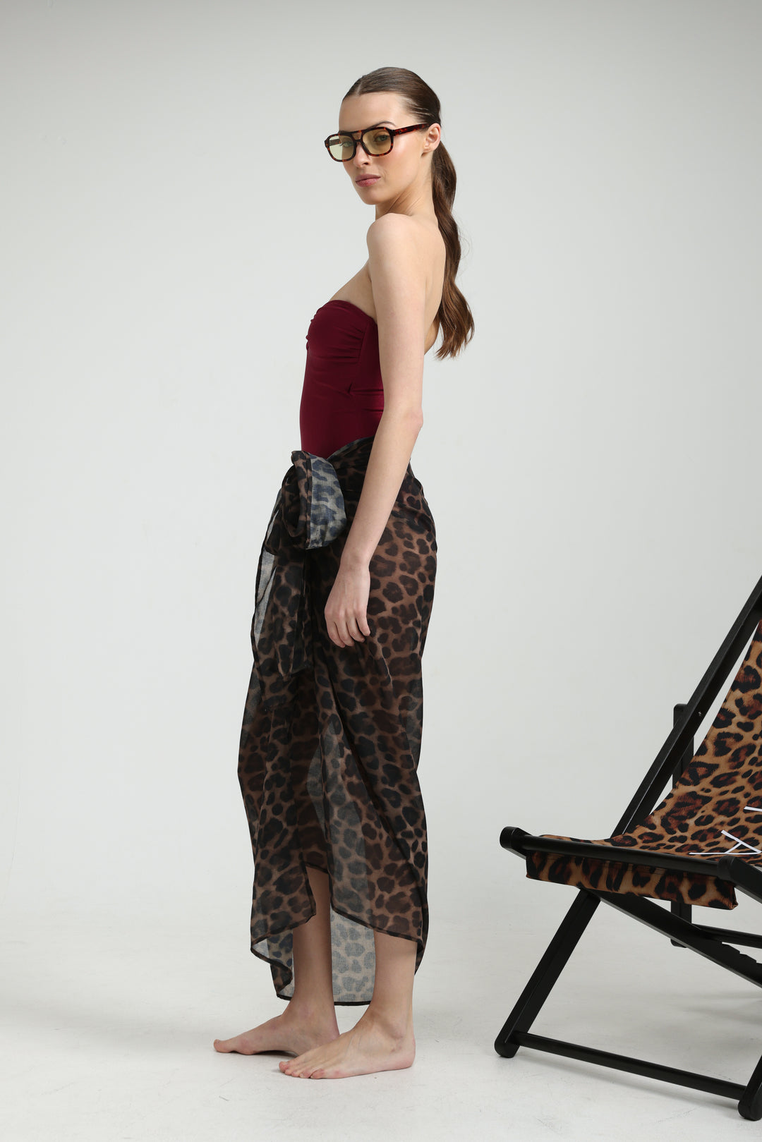 Fluid Leopad Maxi Wrap Skirt