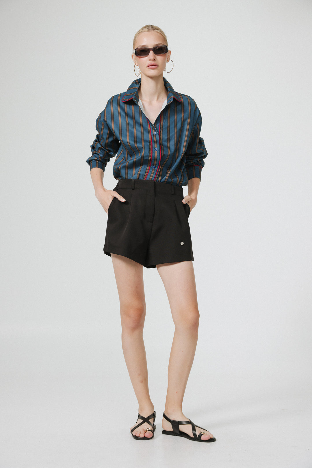 Hallway Navy Buttoned Shirt
