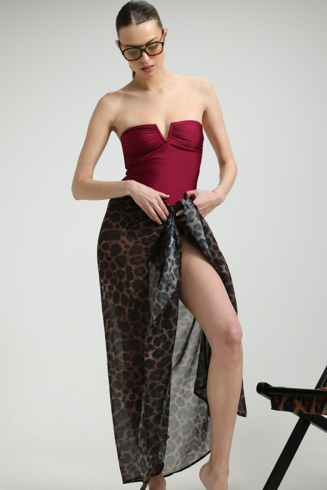 Fluid Leopad Maxi Wrap Skirt