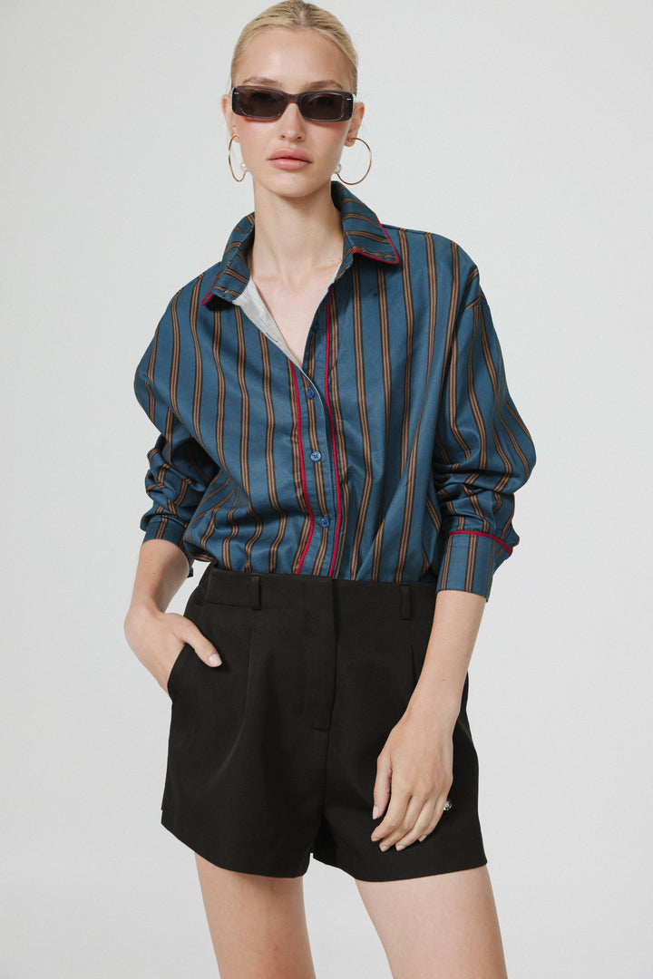 Hallway Navy Buttoned Shirt