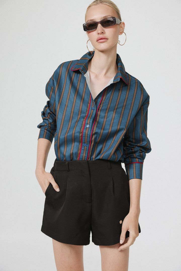 Hallway Navy Buttoned Shirt