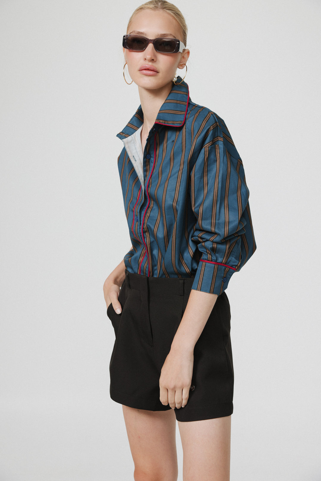 Hallway Navy Buttoned Shirt