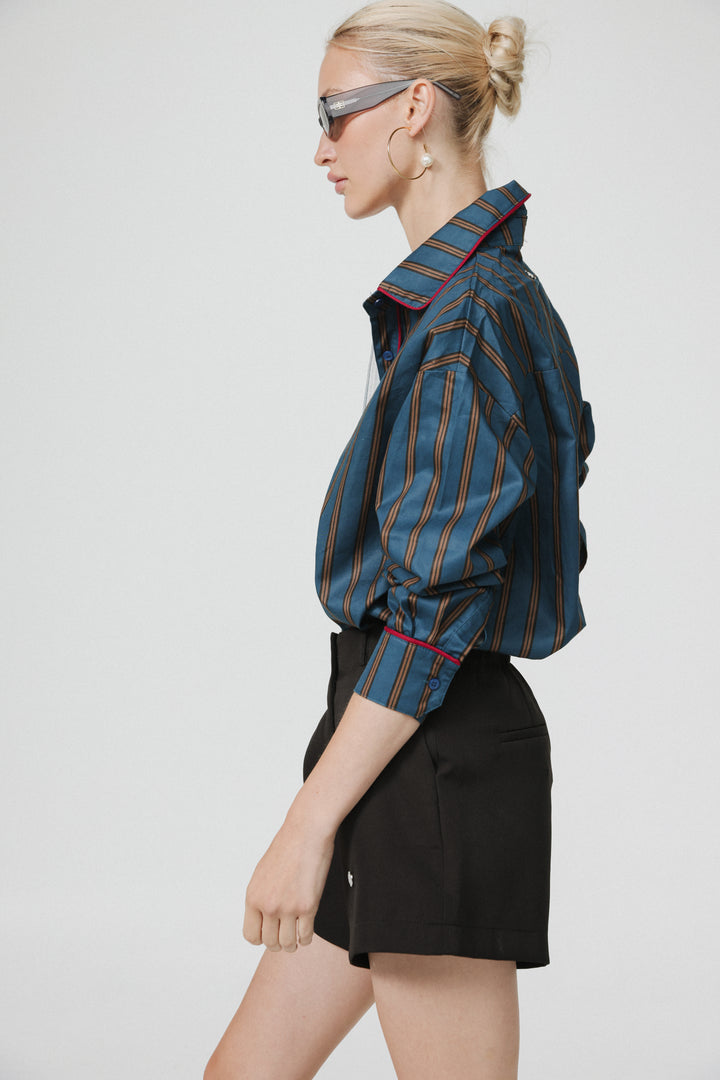 Hallway Navy Buttoned Shirt