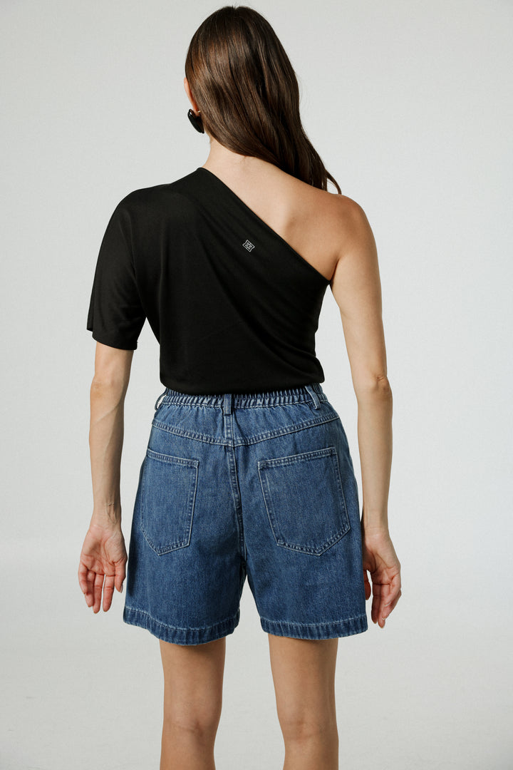 Your Black One Shoulder Shirt