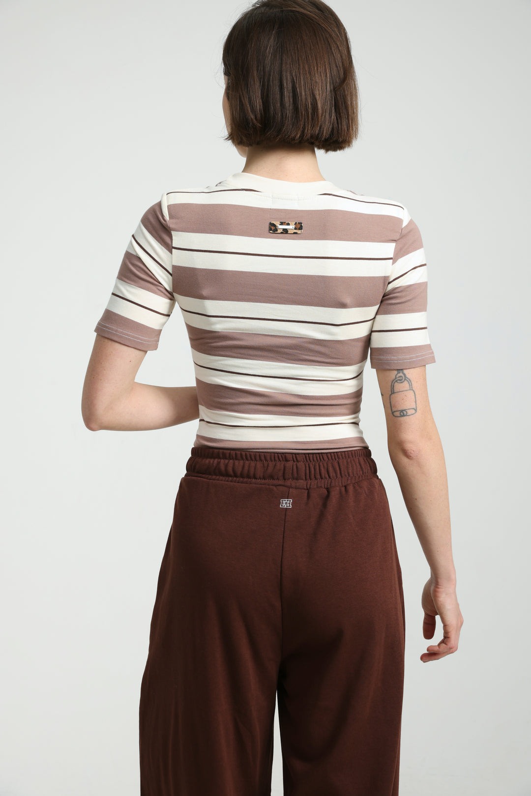 Weekday Brown Striped Bodysuit