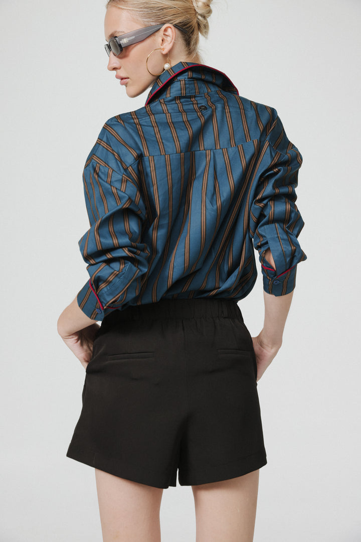 Hallway Navy Buttoned Shirt