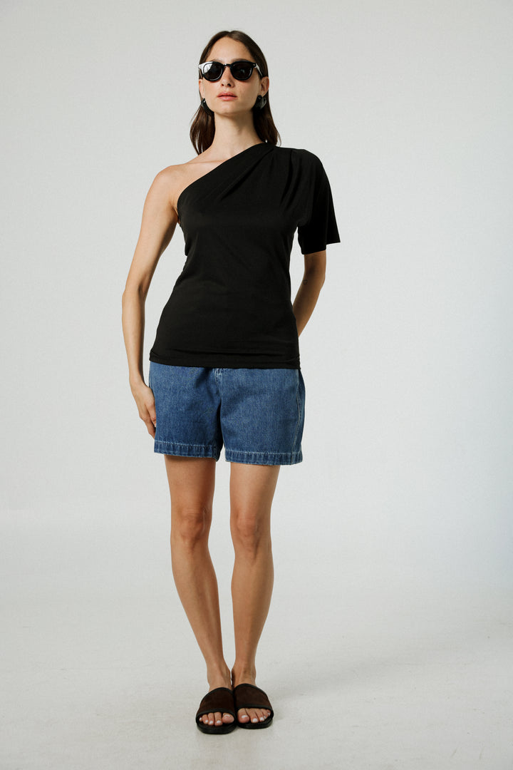 Your Black One Shoulder Shirt