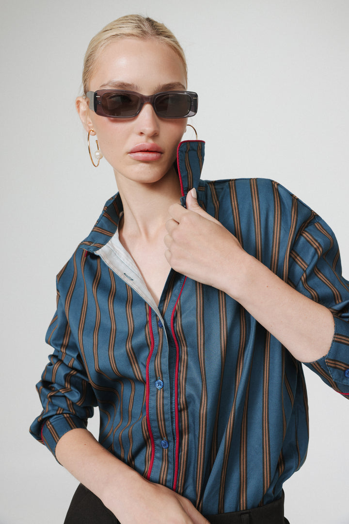 Hallway Navy Buttoned Shirt