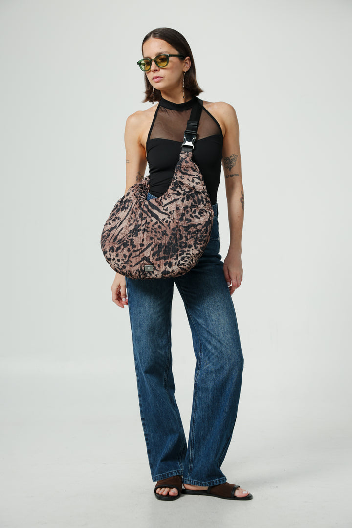 Wrinkle Leopard Bag
