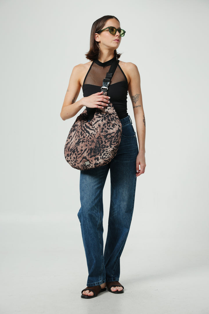 Wrinkle Leopard Bag