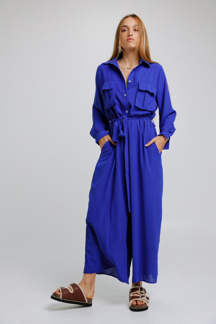 Wide Blue Jumpsuit