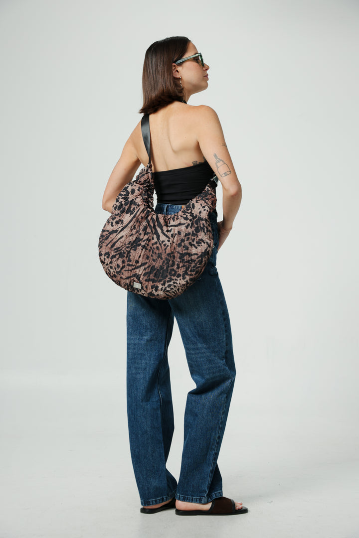 Wrinkle Leopard Bag