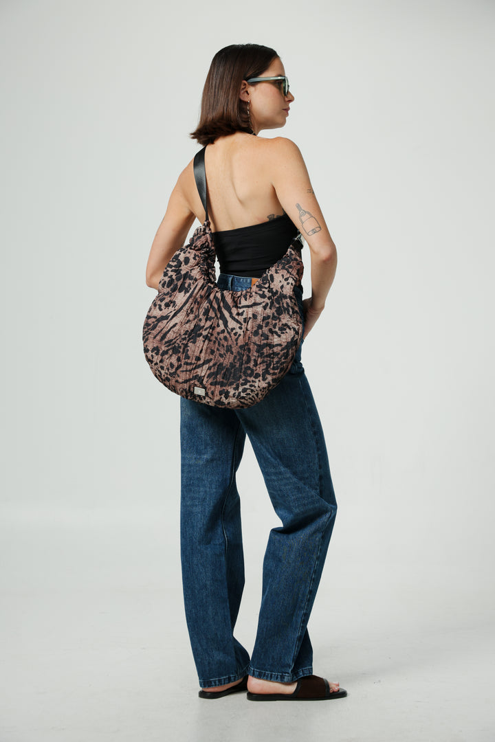 Wrinkle Leopard Bag