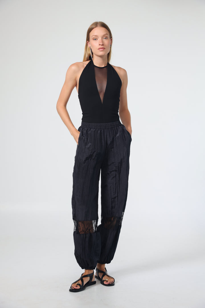 Leaf Black Bodysuit