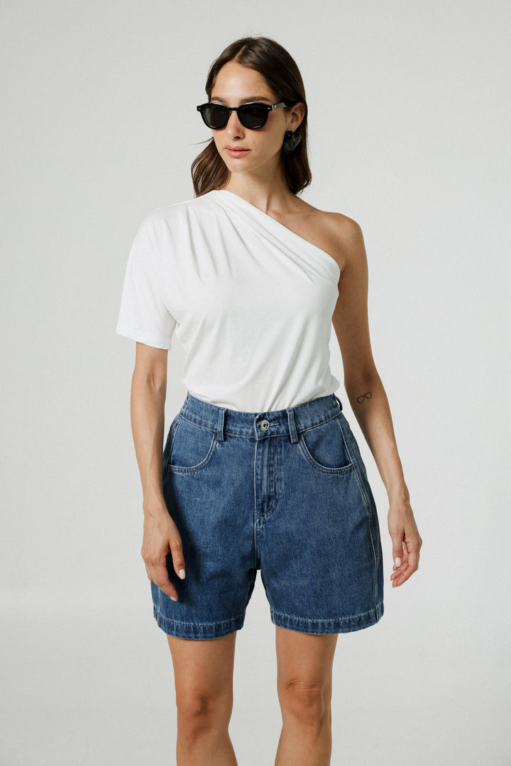 Your White One Shoulder Shirt