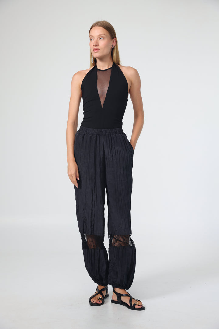 Leaf Black Bodysuit