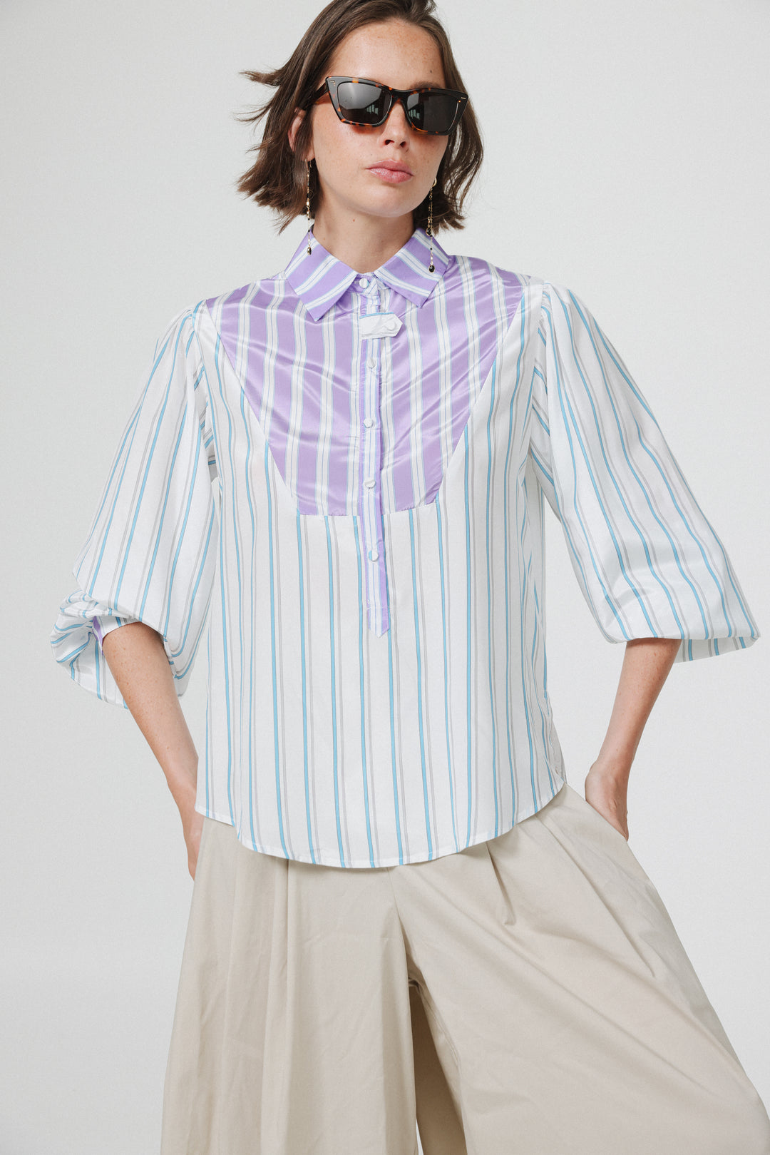 Manager Mixed Stripes Buttoned Shirt