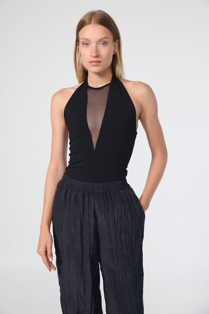 Leaf Black Bodysuit