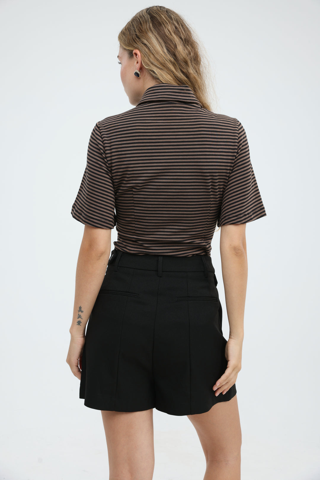 Audit Brown Striped Polo