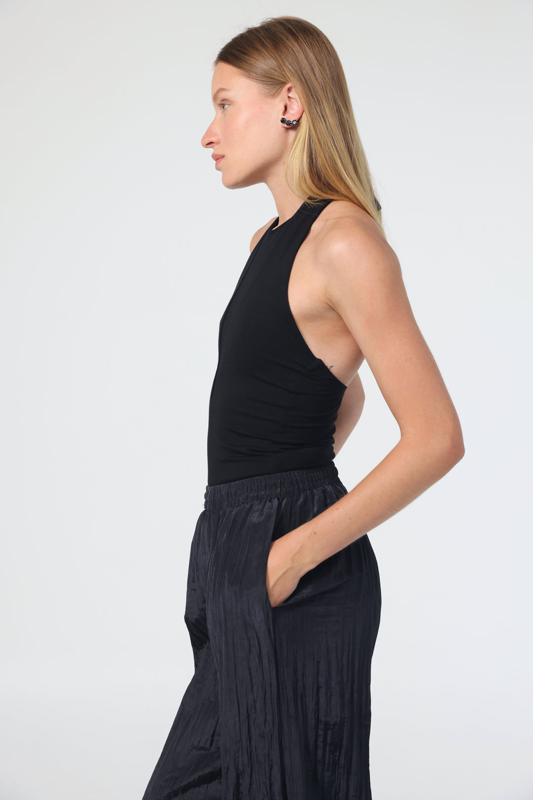 Leaf Black Bodysuit