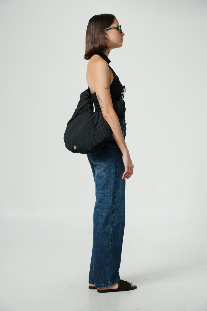 Wrinkle Black Bag