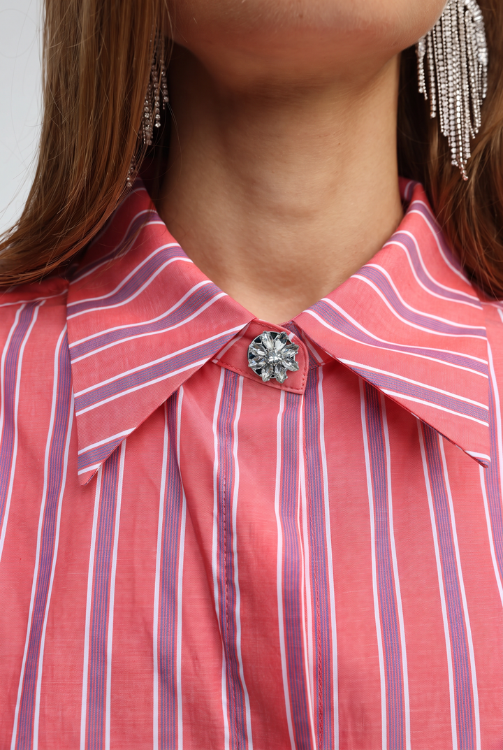Crystal Flower Button
