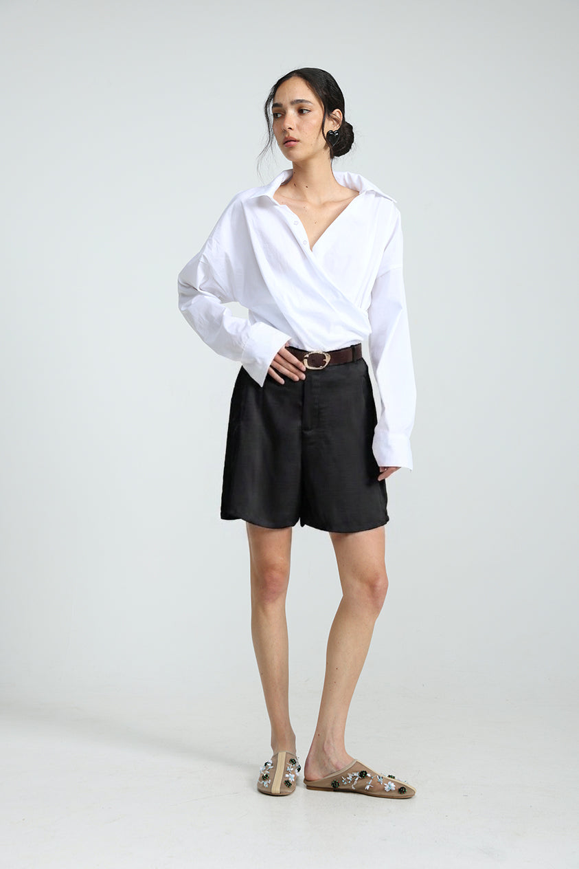 Wrap Shirt White Bodysuit
