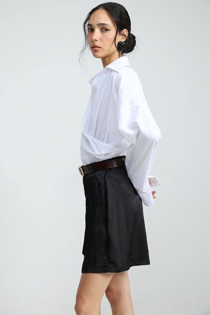 Wrap Shirt White Bodysuit