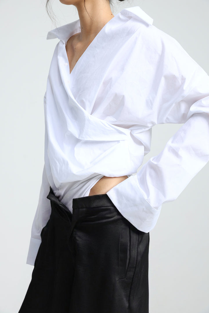 Wrap Shirt White Bodysuit