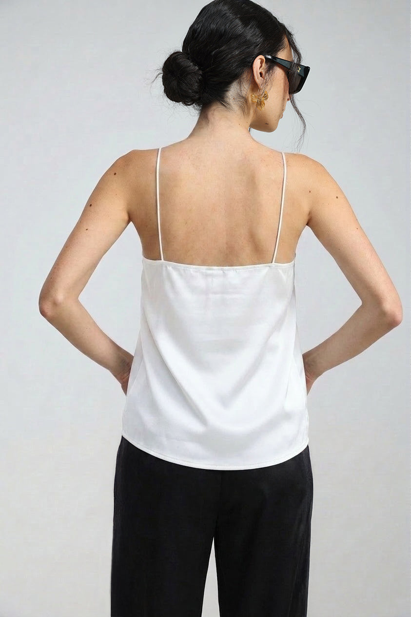 Satin&Lace White Tank