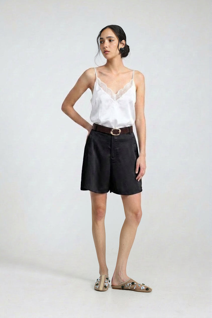 Satin&Lace White Tank