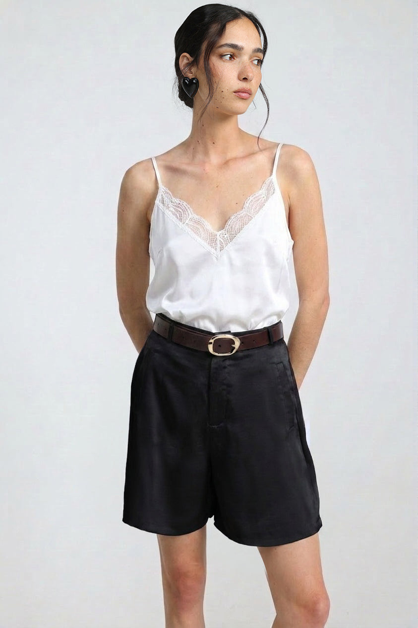 Satin&Lace White Tank