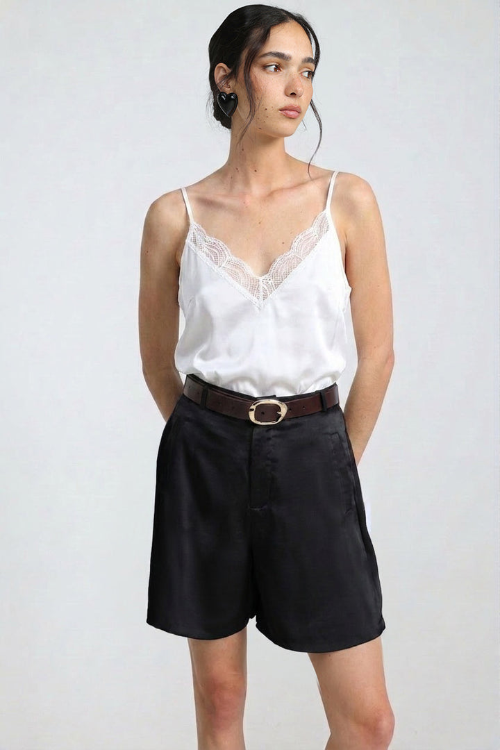 Satin&Lace White Tank