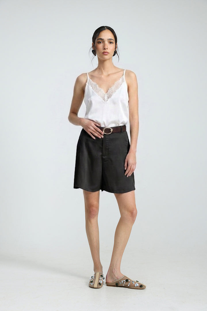 Satin&Lace White Tank