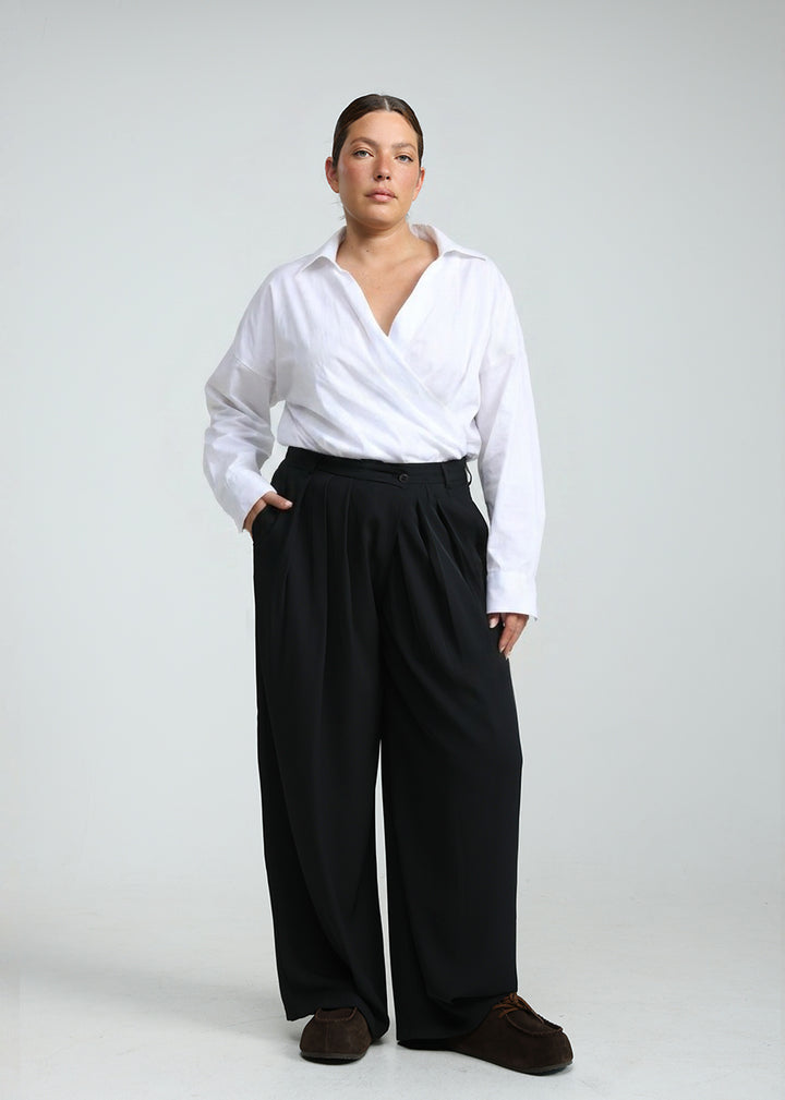 Wrap Shirt White Bodysuit