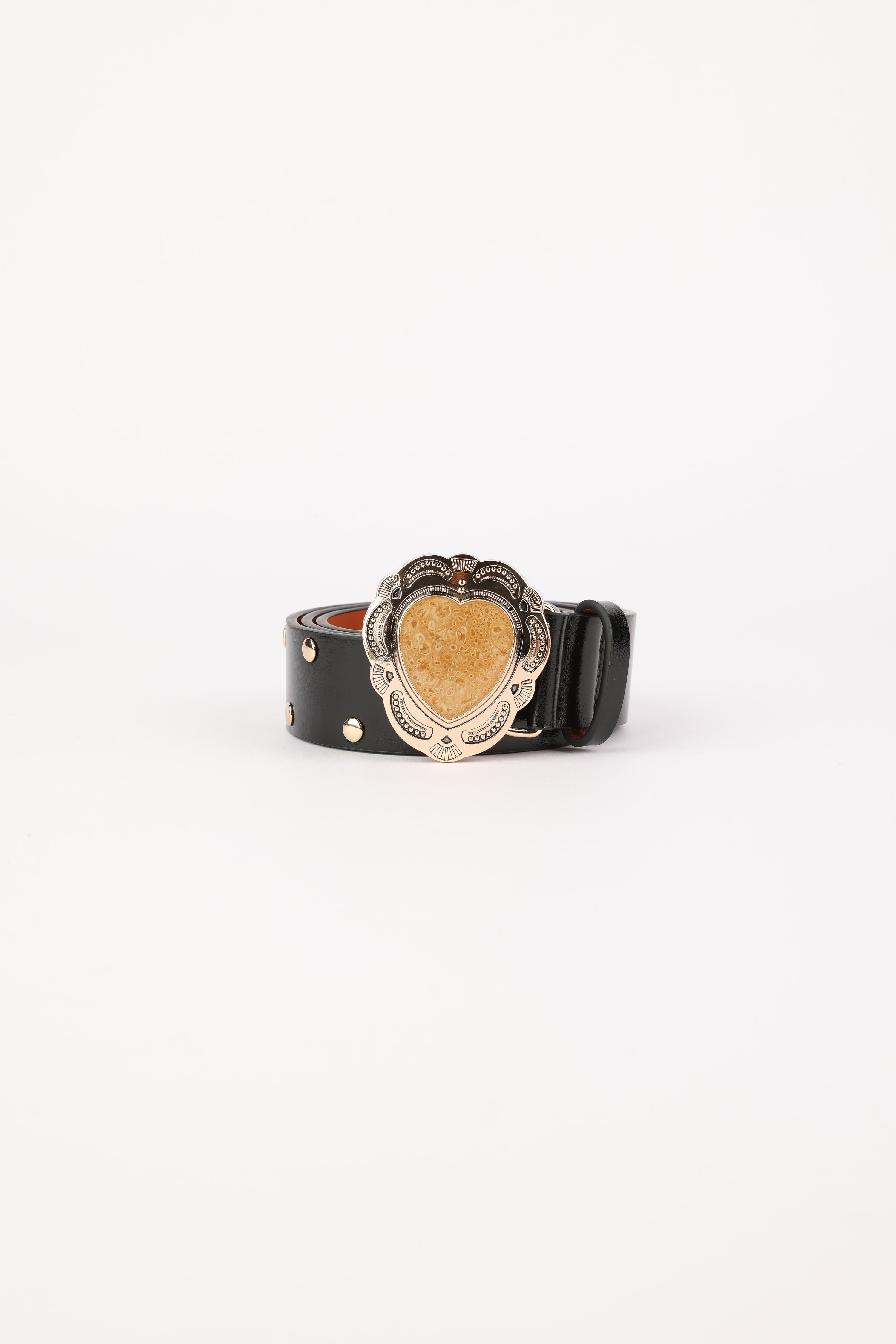 小物 SEA BIG HEART BELT Black Engraved Heart Belt – SEESTARZ