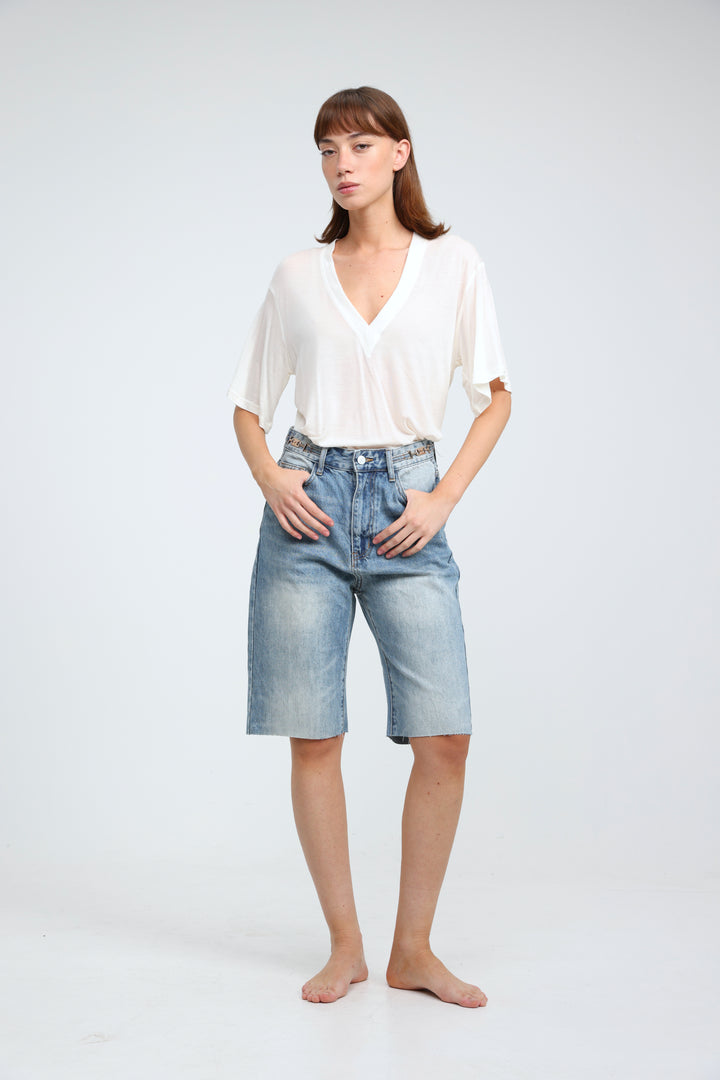 Clean33 White V T-Shirt