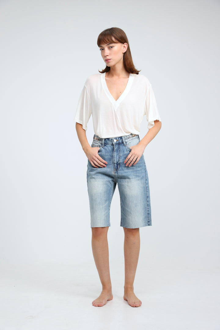 Clean33 White V T-Shirt