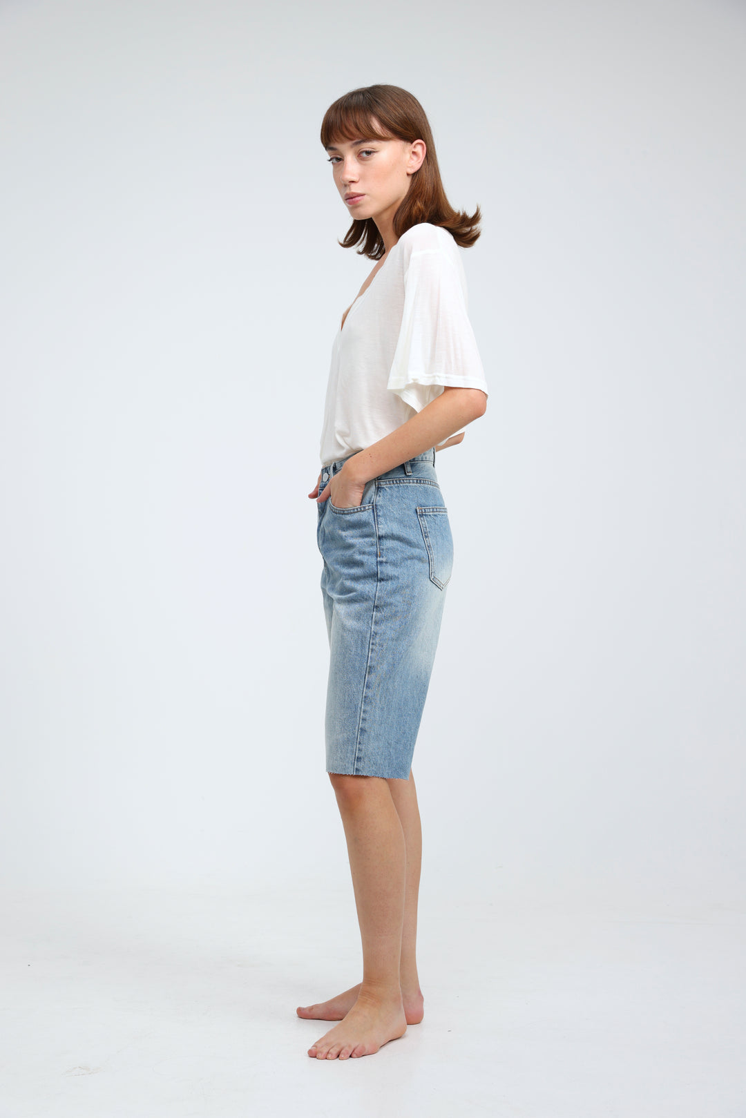 T Star Blue Bermuda Denim Shorts