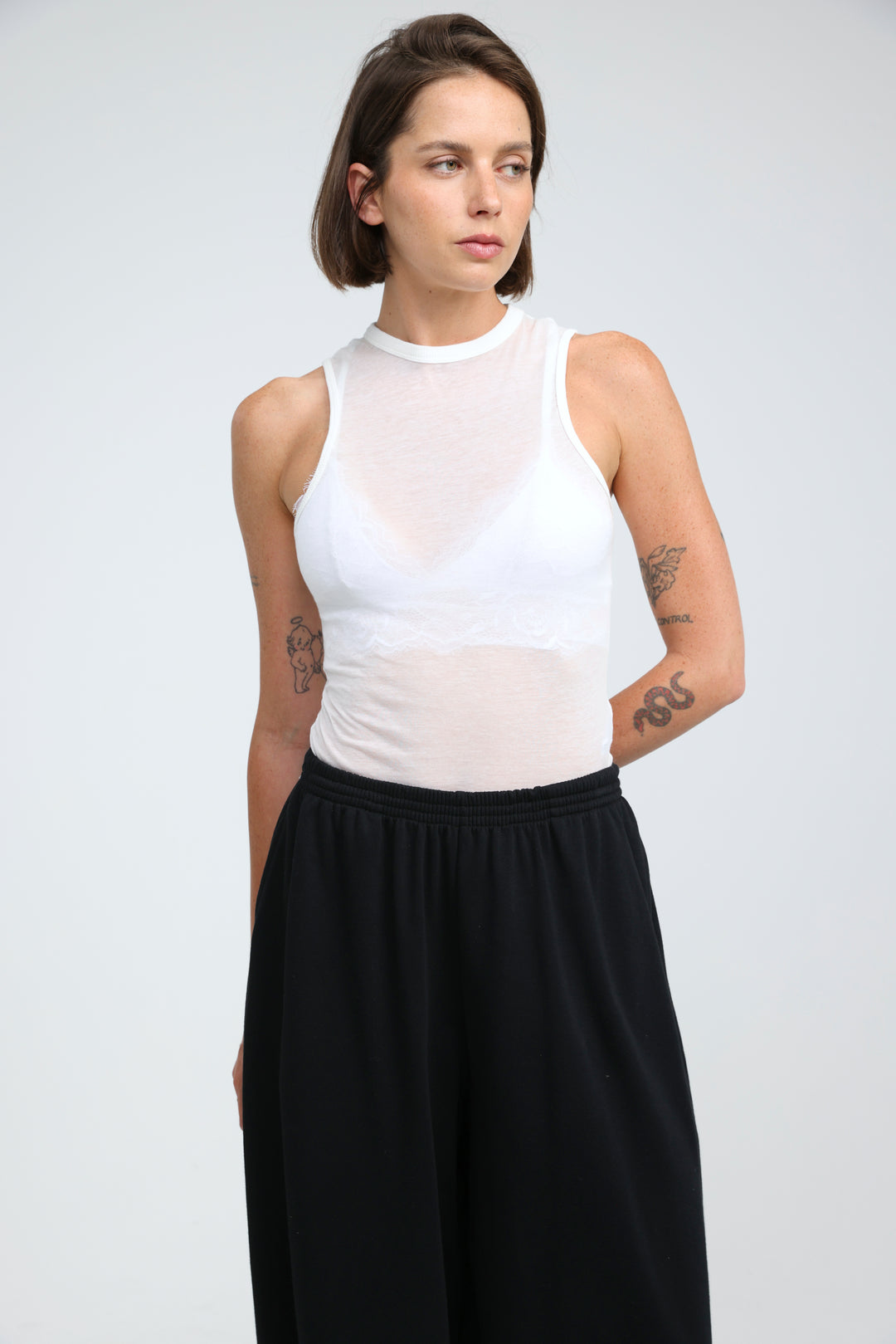 Clean42 Sheer White Tank