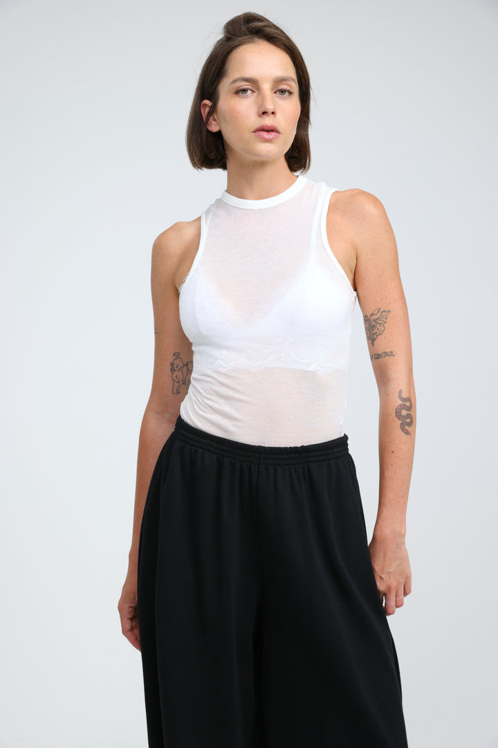 Clean42 Sheer White Tank