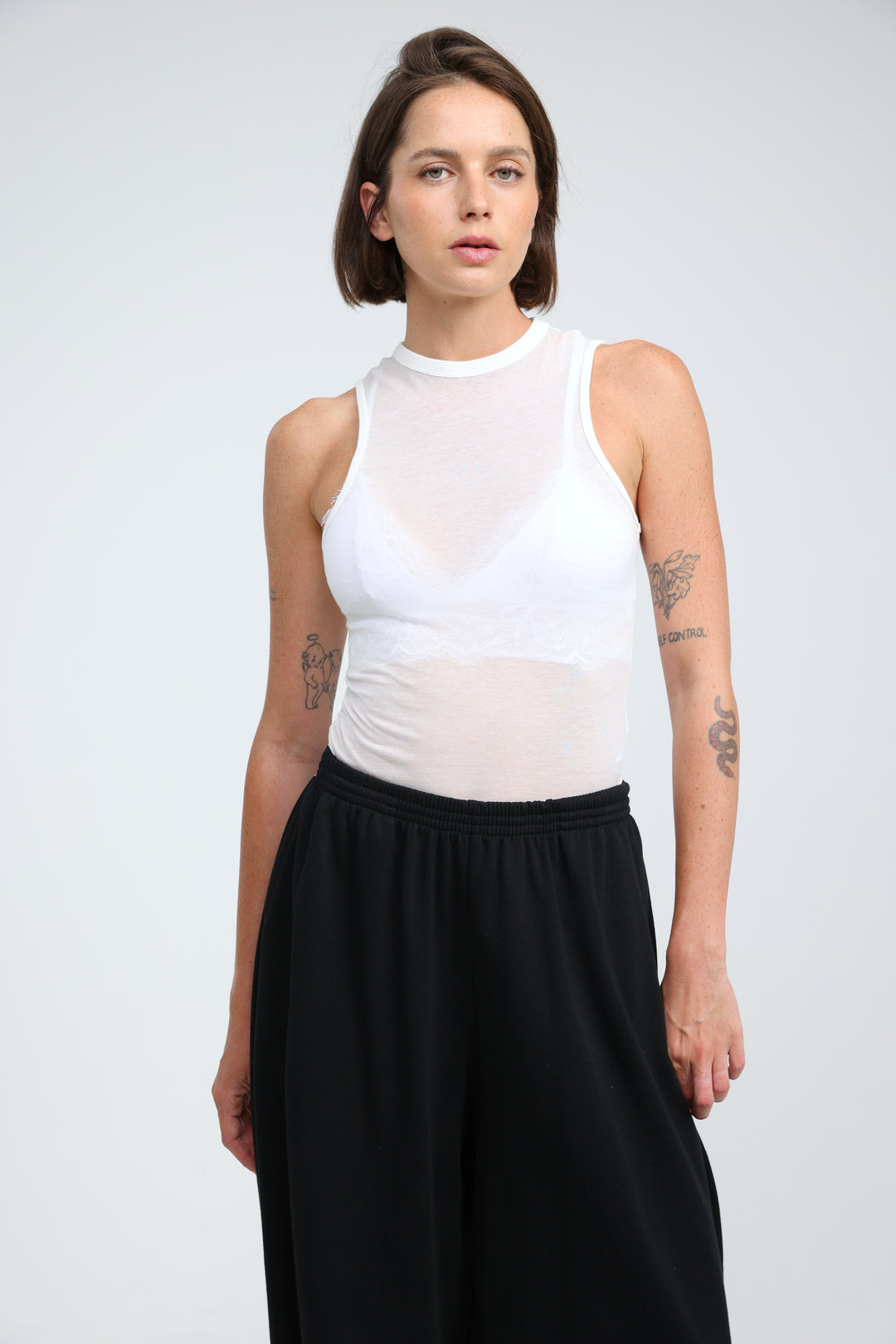 Clean42 Sheer White Tank