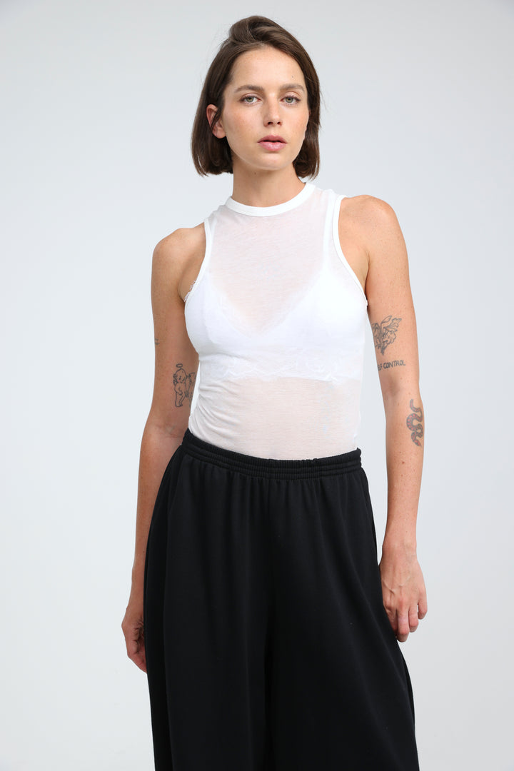 Clean42 Sheer White Tank