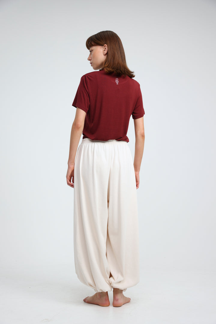 Clean40 Cream Balloon Joggers