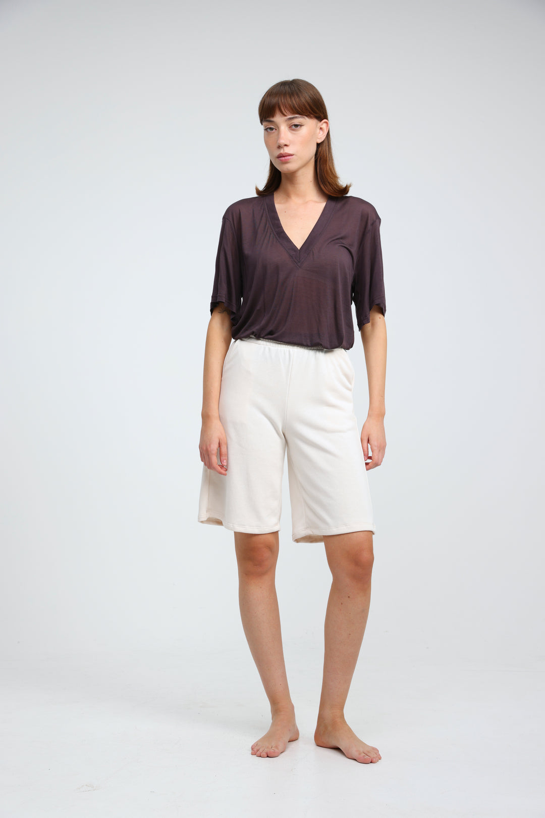 Clean33 Plum V T-Shirt