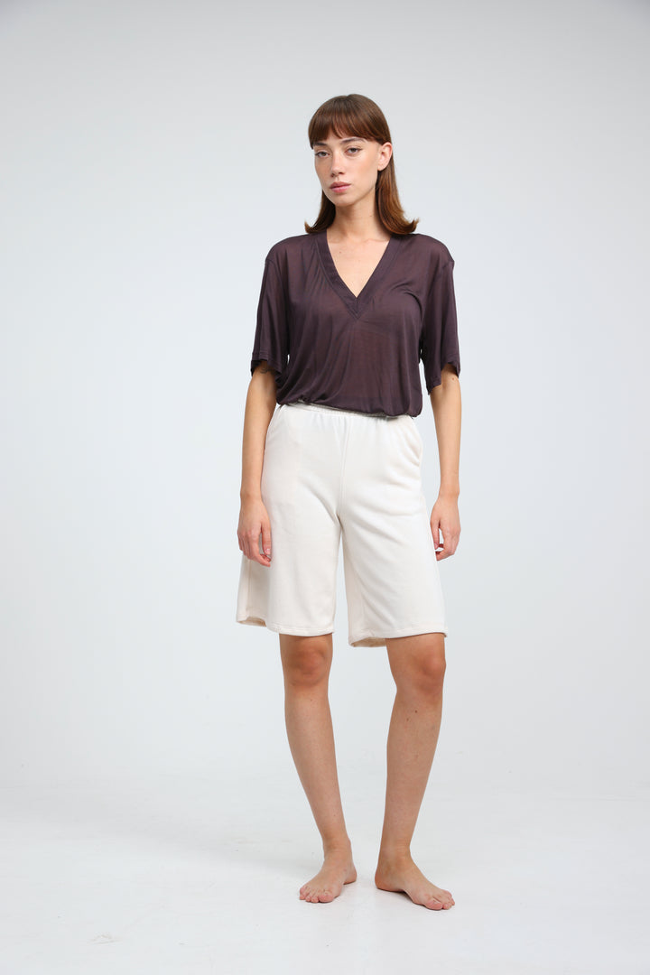 Clean33 Plum V T-Shirt